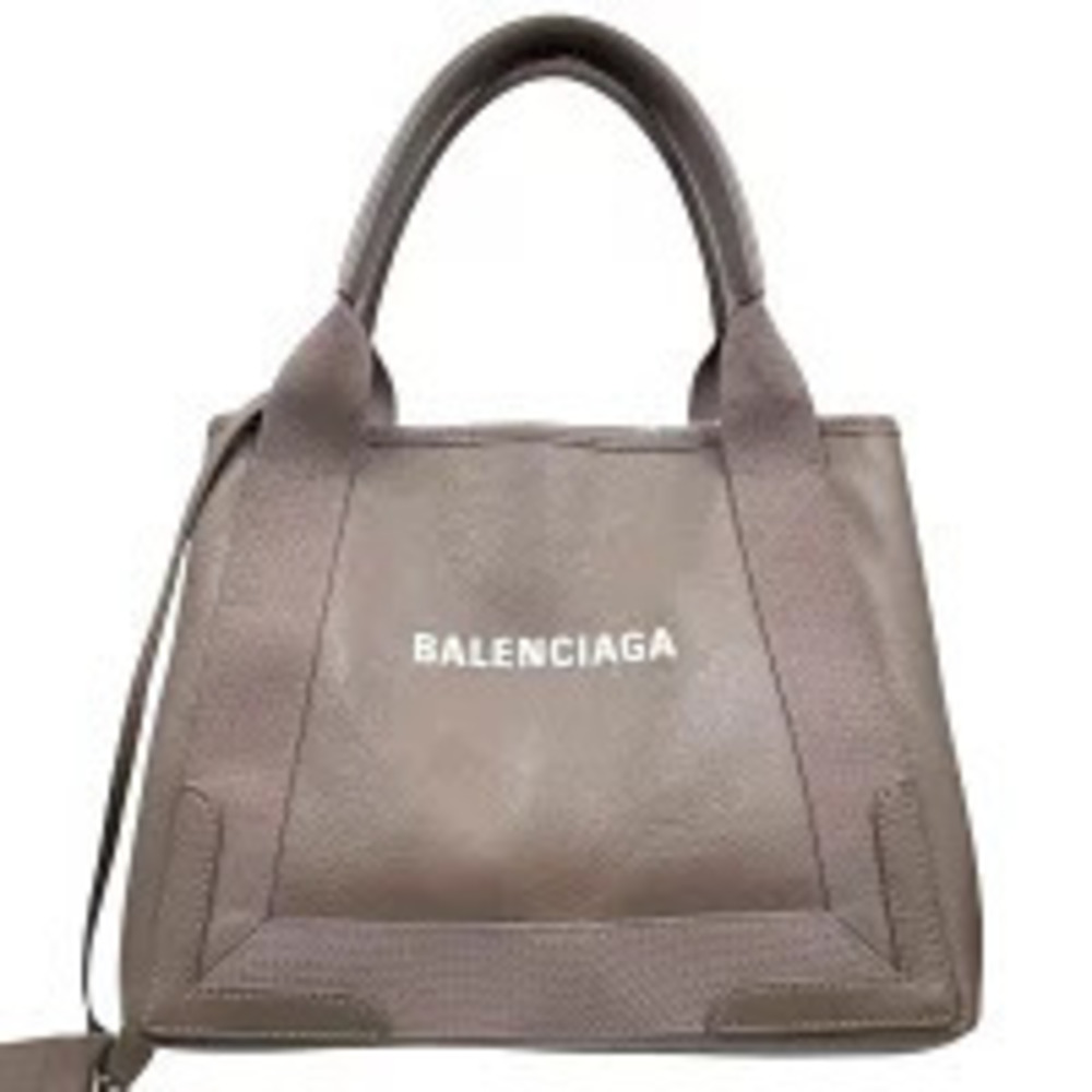 Balenciaga Handbag Navy Blue cabas all leather beige Pouch Clutch tote bag MK